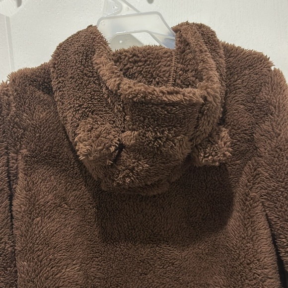 Old navy brown fleece Sherpa hoodie for kids - Picture 4 of 4